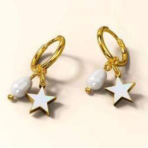 Star hoop earrings M880